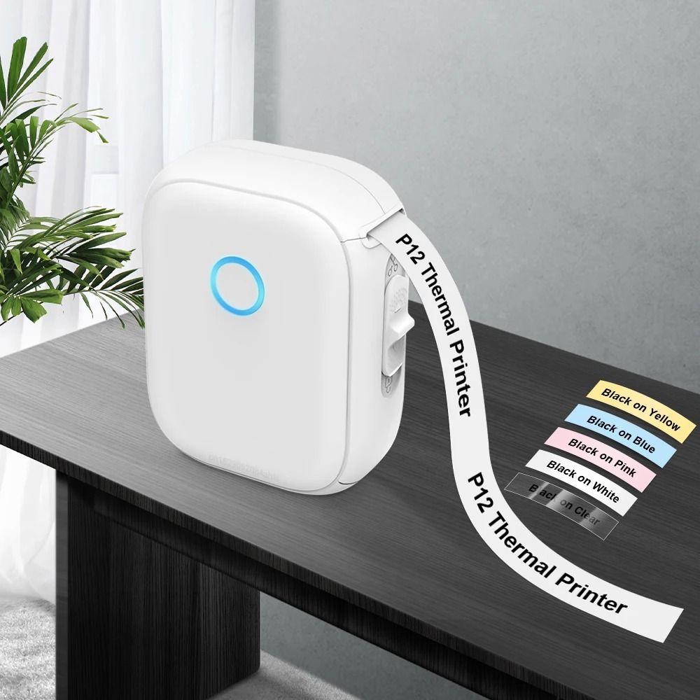 Portable Mini Printer Marklife P12 Thermal Printer Adhesive Sticker Labeling Machine