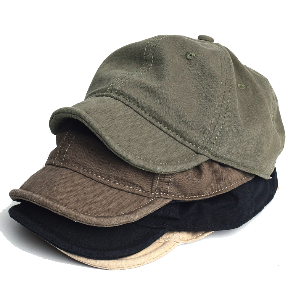 Vintage Short Brim Cotton Baseball Cap Adjustable Low Profile Dad Hat for Men and Women