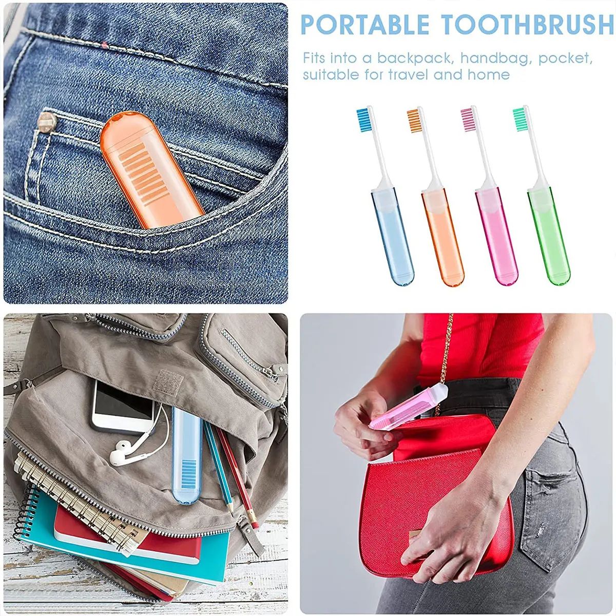 Foldable Travel Toothbrush with Case
