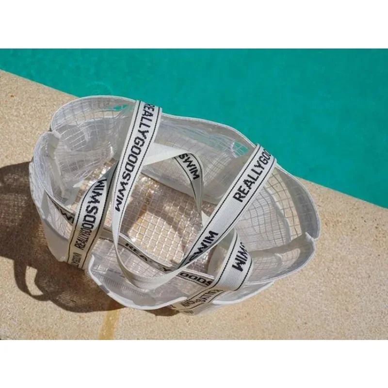Waterproof PVC Beach Tote Bag Large Capacity Swim Bag with Wet Dry Separation