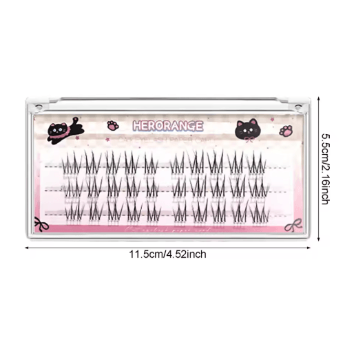 Black Individual Cluster Lashes Long Lasting Natural Wispy and Fluffy Fake Lashes