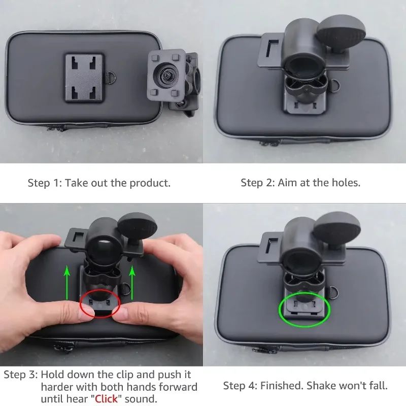 Waterproof Bike Phone Holder Handlebar Mount Case