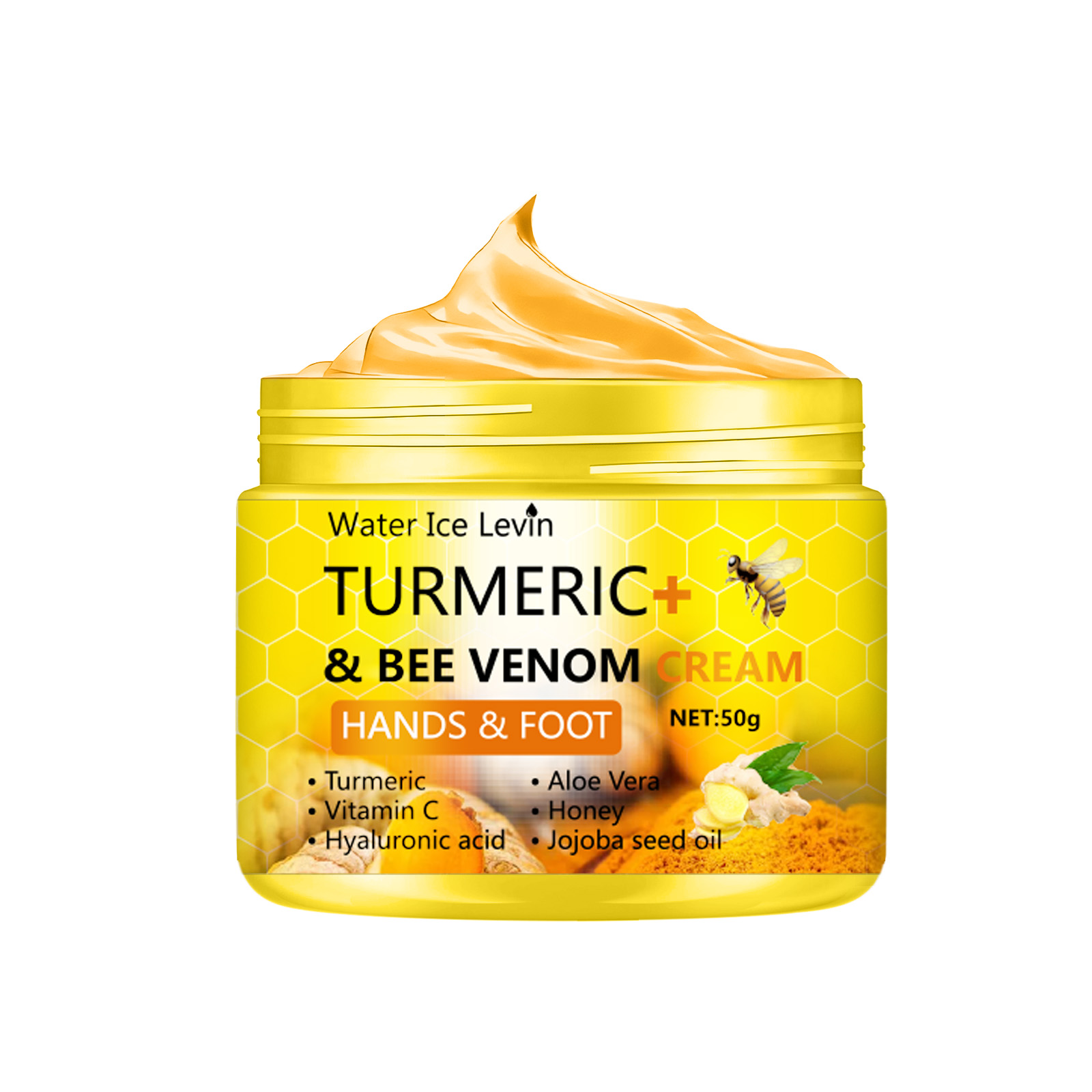Foot Cream, Turmeric Bee Venom Anti-Drying Crack, Hand Cracked Repair, Skin Removal Care Cream, Dead Feet Hand Skin