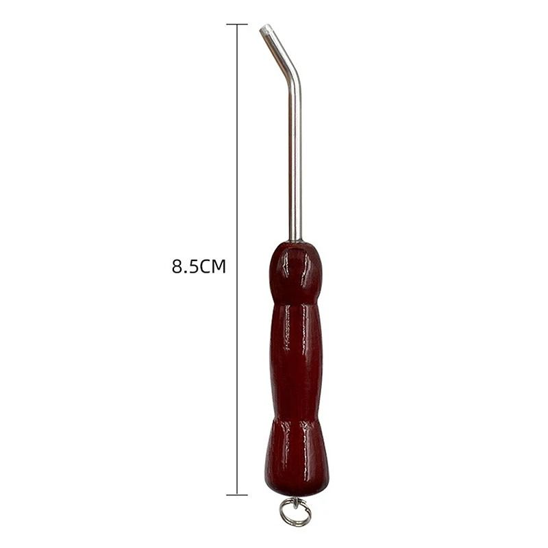 Stainless Steel Squid Jig Hook Adjuster Tool with Wooden Handle