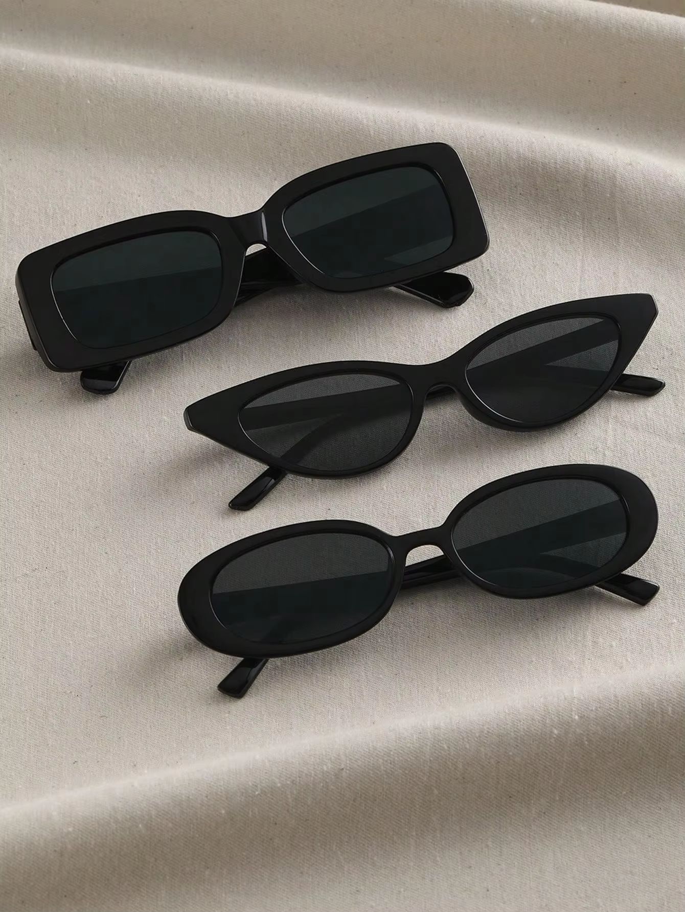 ShapeSwap 3-Pack Sunglasses Trio – Cat Eye Round Square Frames for Men & Women