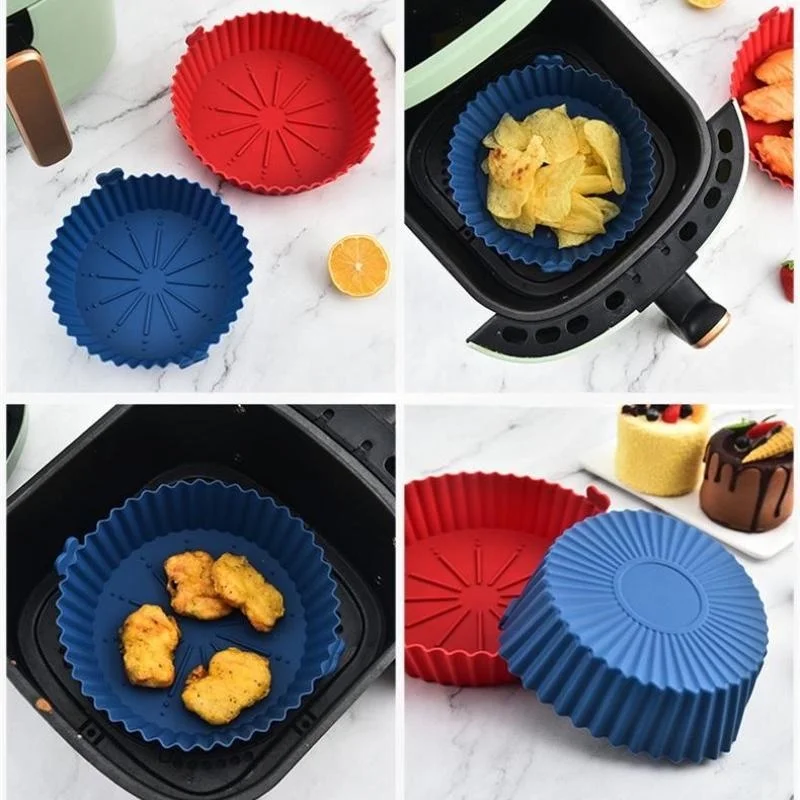 Premium Air Fryer Silicone Basket Liners Reusable Non Stick Pot & Parchment Paper Replacement