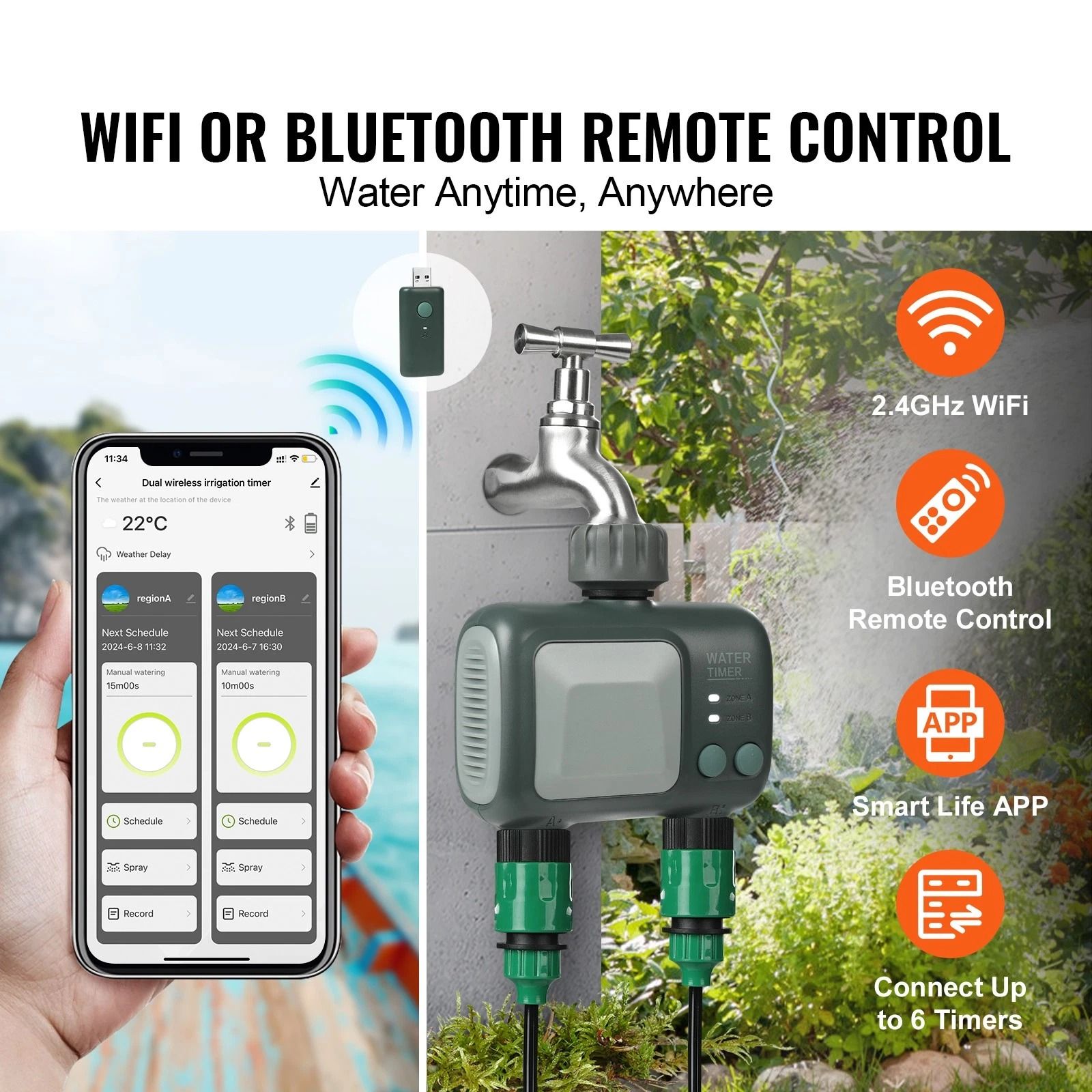 WiFi Sprinkler Timer Smart Hose Faucet Water Timer