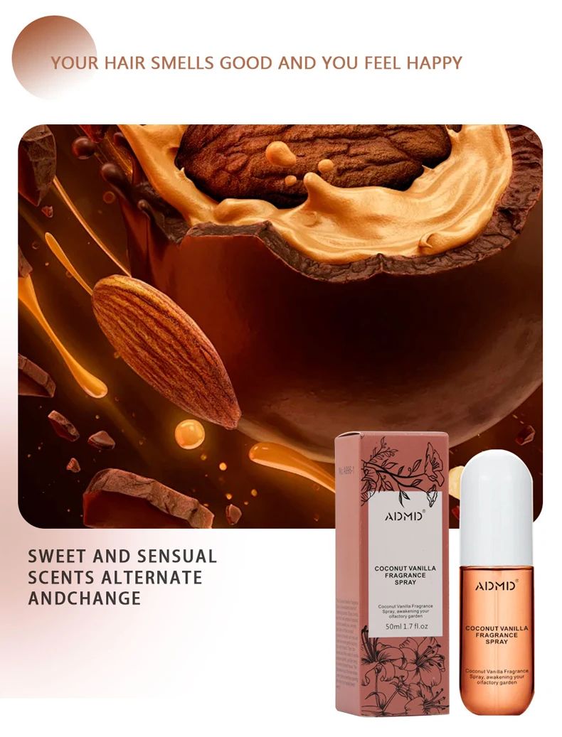 Set of 2 Coconut Hair and Body Perfume Sprays