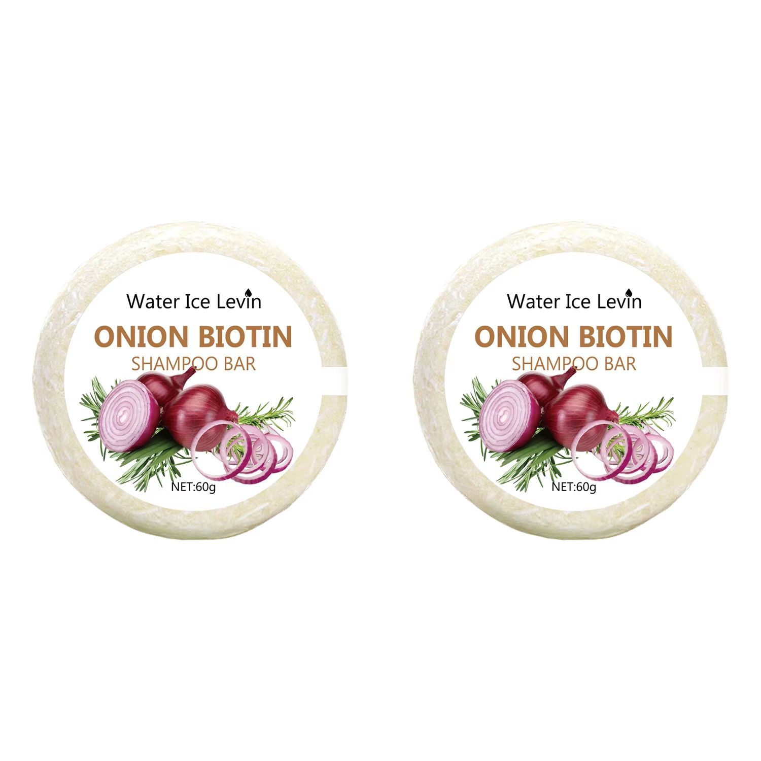 HerbaBoost Onion Biotin Shampoo Soap 2.12 oz Moisturizing Smoothing Rosemary Extract Hair Bar