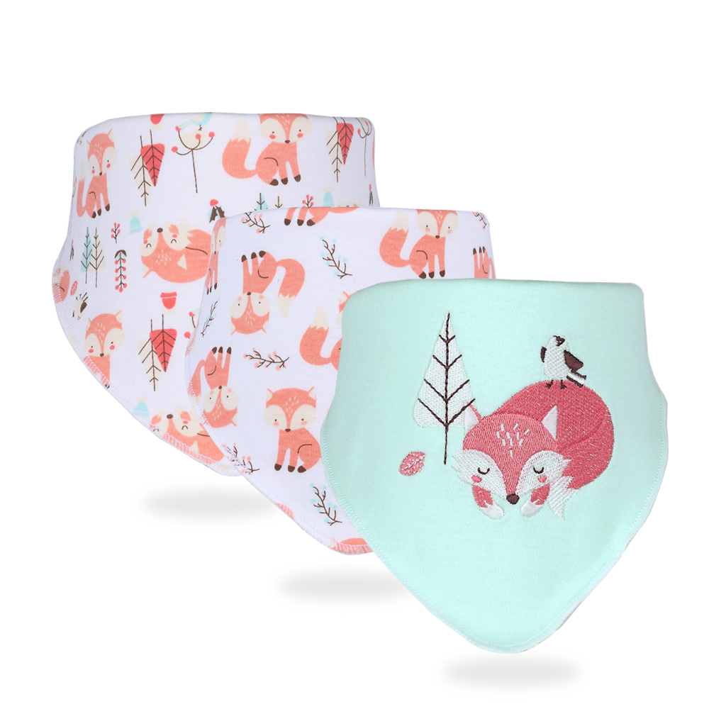 Triangle Cotton Baby Bibs, Cartoon Print, Feeding Apron, Saliva Towel, Baby Boys Girls, Cotton Bandana Bibs, Baby Stuff