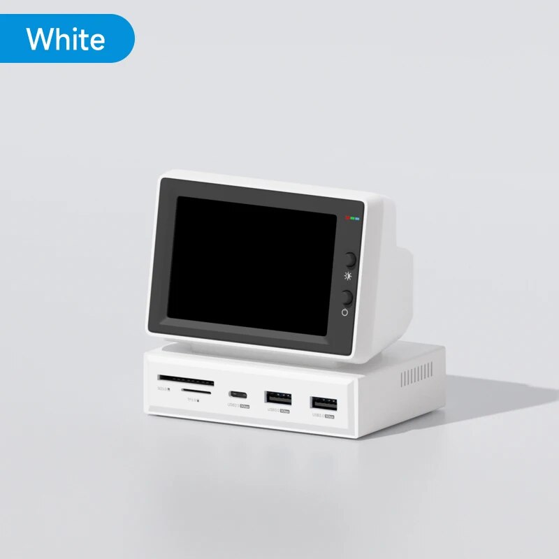 Mini Screen for PC, Laptop, Mac Book, USB C Hub, Data Monitor Display, Sub Screen for CPU, RAM, HDD