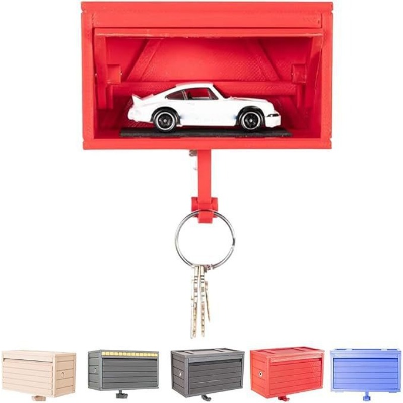 Car-Themed Printed Garage Switchable Key Holder, Keychain Box