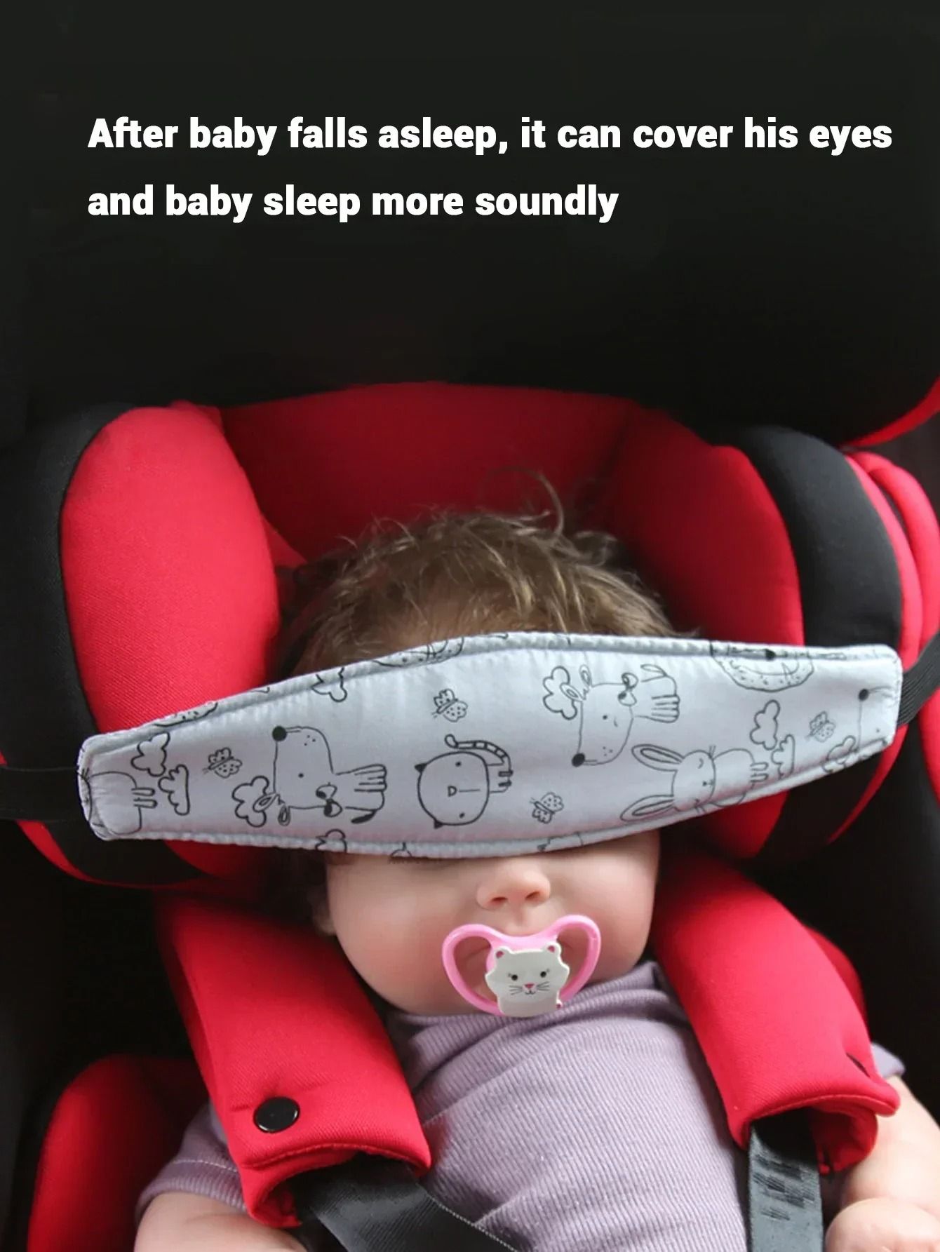 Adjustable Baby Car Seat Head Support Belt