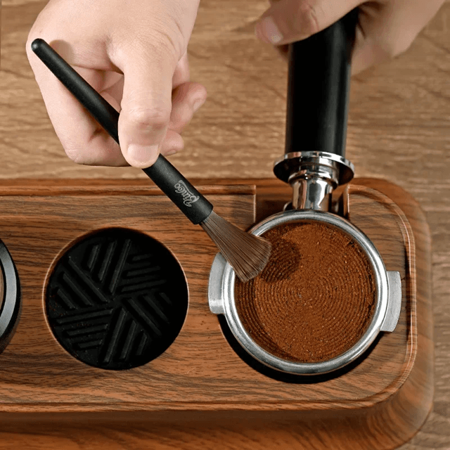 Wood and Nylon Coffee Grinder and Espresso Machine Cleaning Brush Set