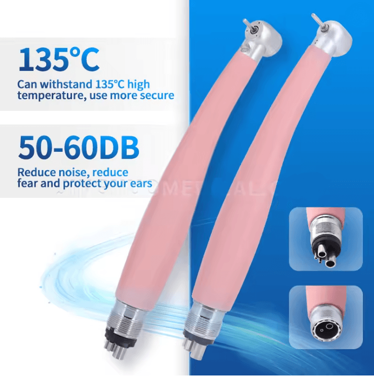 AeroLite Pink LED Dental High Speed Handpiece with Ceramic Bearings