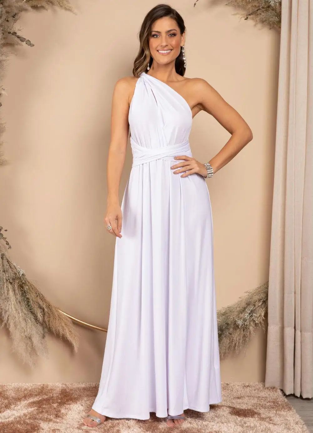 Elegant Convertible V-Neck Summer Maxi Dress – Versatile Multi-Wear Strappy Long Dress for Women