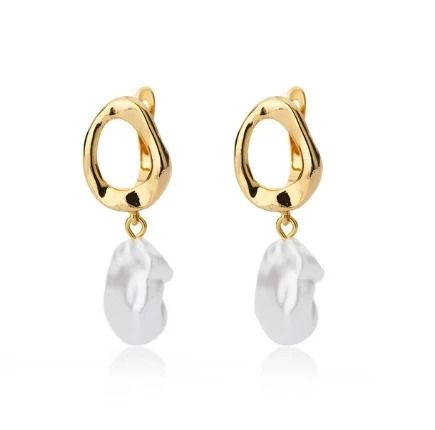 Stainless Steel Star Hoop Earrings