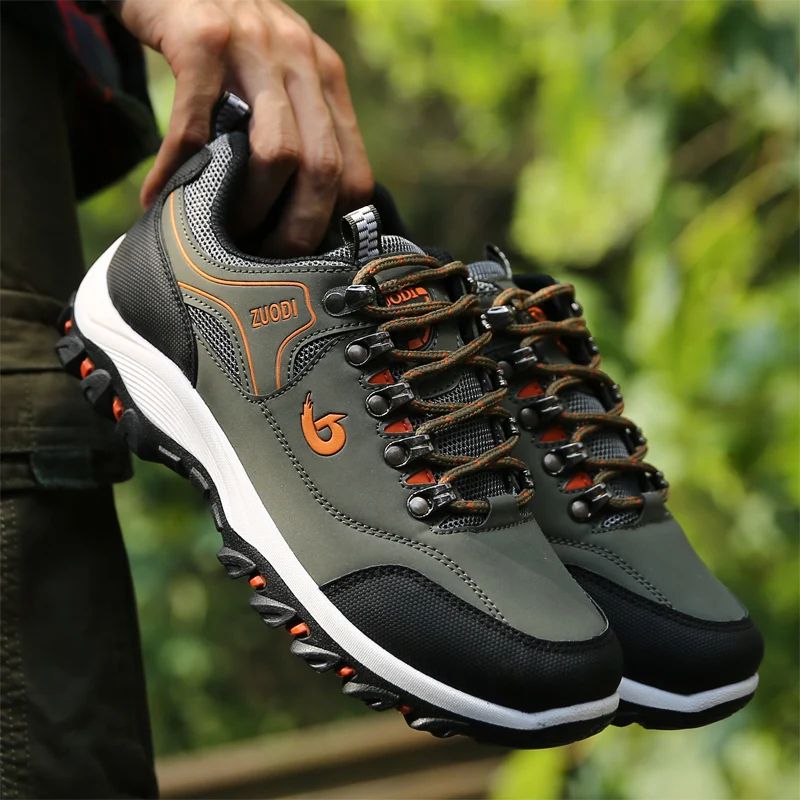 Mens Leather Casual Sneakers Lightweight Walking Shoes