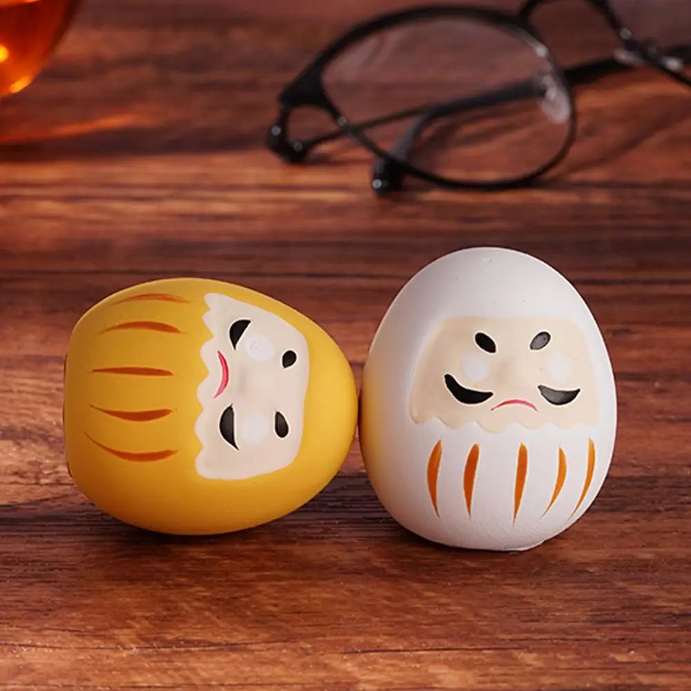 Mini Ceramic Daruma Doll Lucky Charm
