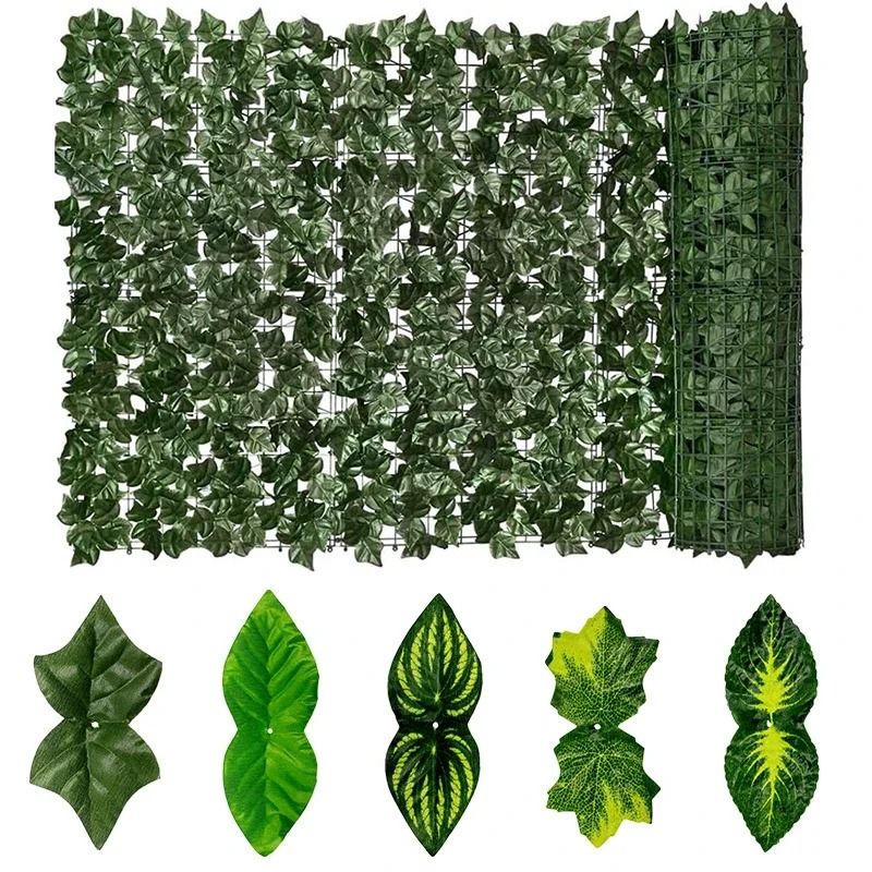 Artificial Ivy Privacy Fence – High-Definition Apple Leaf Vertical Garden Screen