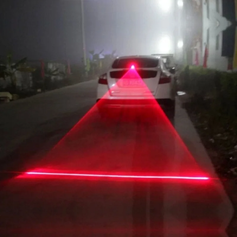Laser LED Rear Fog Light Anti Collision Brake Warning Tail Light