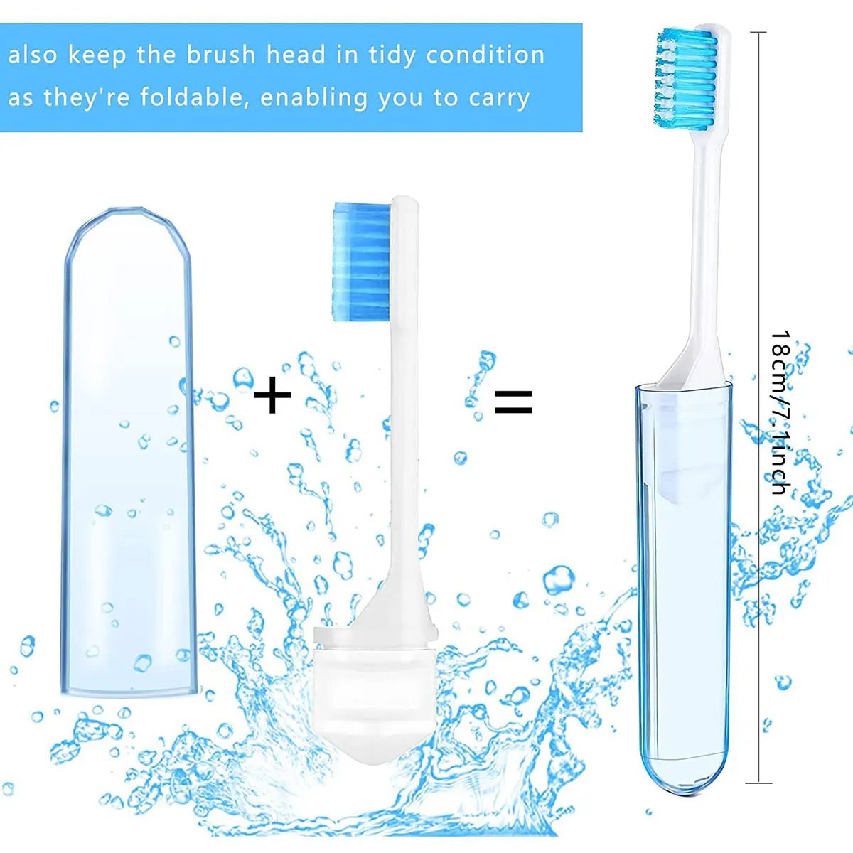 Foldable Travel Toothbrush with Case