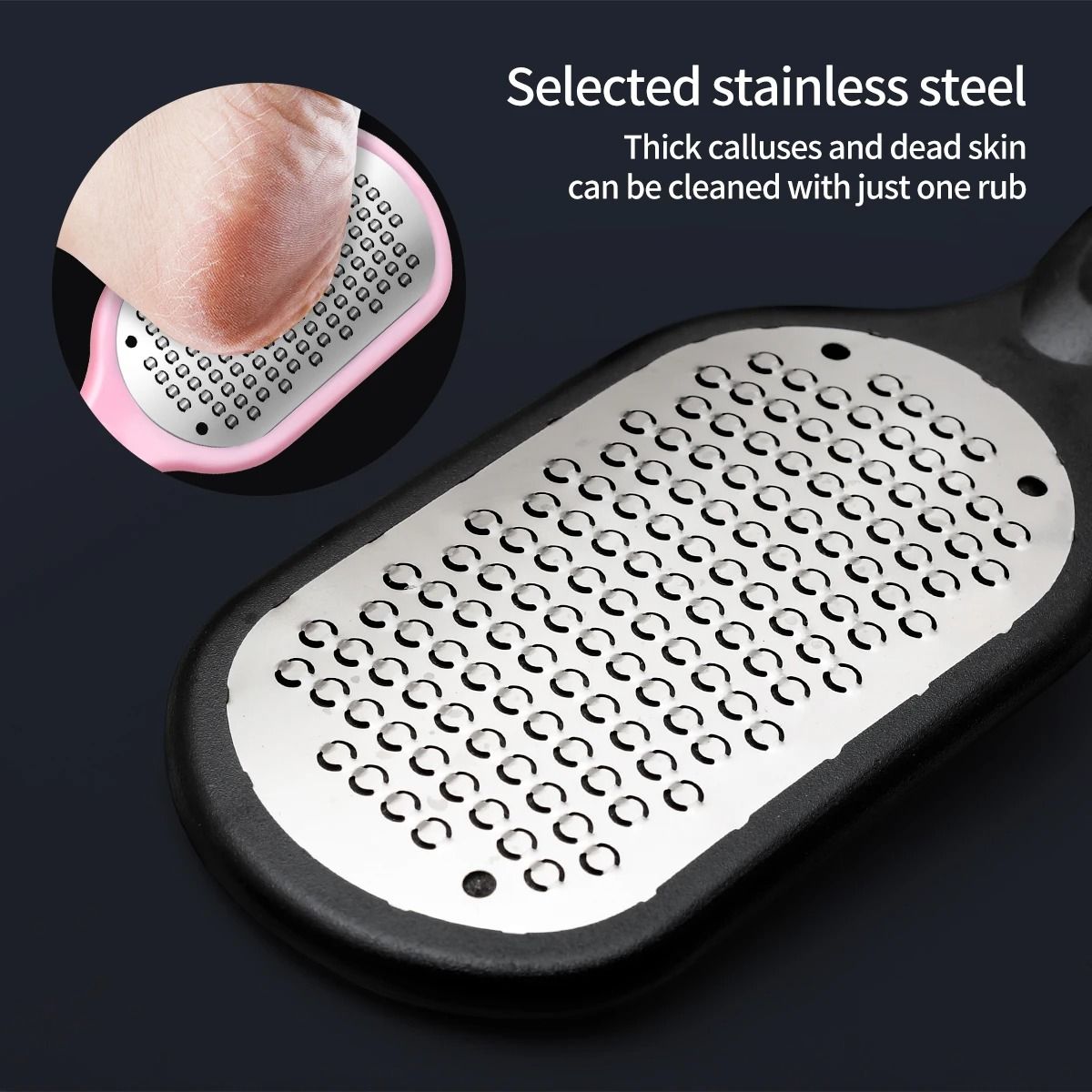 Double Sided Stainless Steel Foot Scrub and Callus Remover