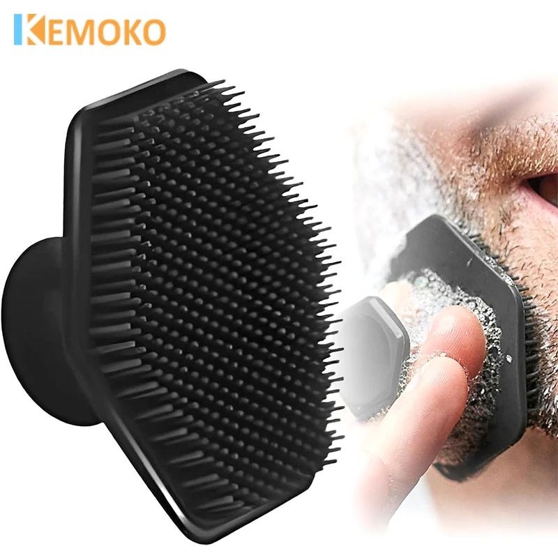 Silicone Facial Cleansing Brush for Deep Pore Exfoliation & Beard Prep