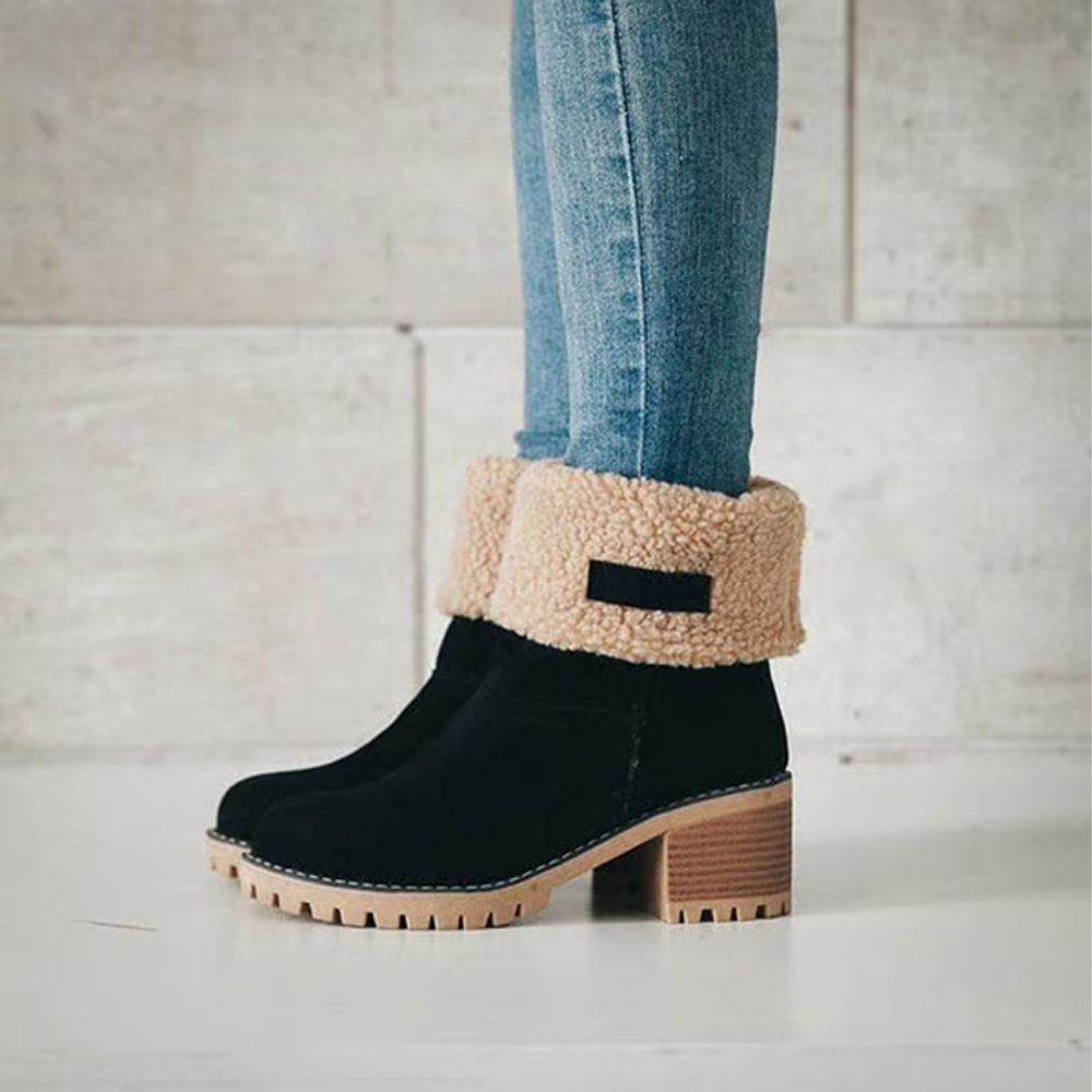 Winter Boots With Heels and Fur