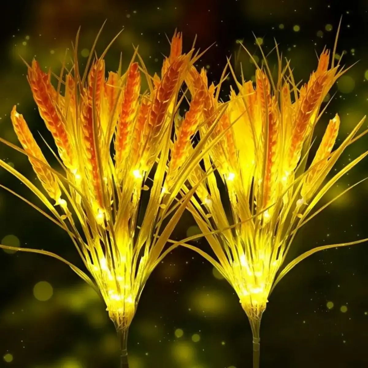 Vibrant Autumn Wheat Solar Pathway Lights