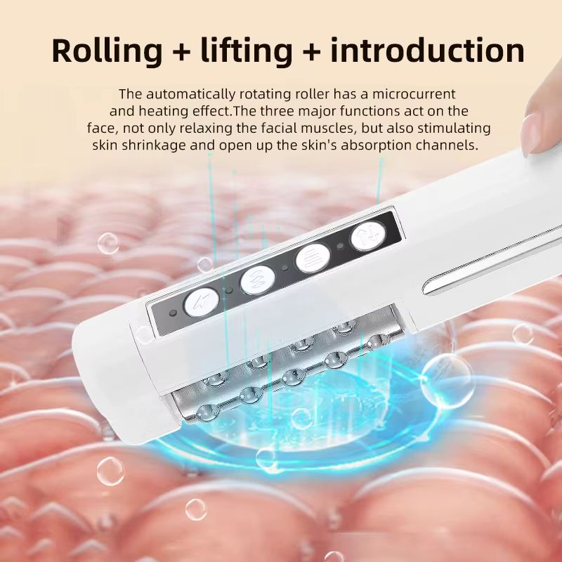 EMS Facial Roller with Heating & Vibration | Skin Tightening & Lifting Beauty Device