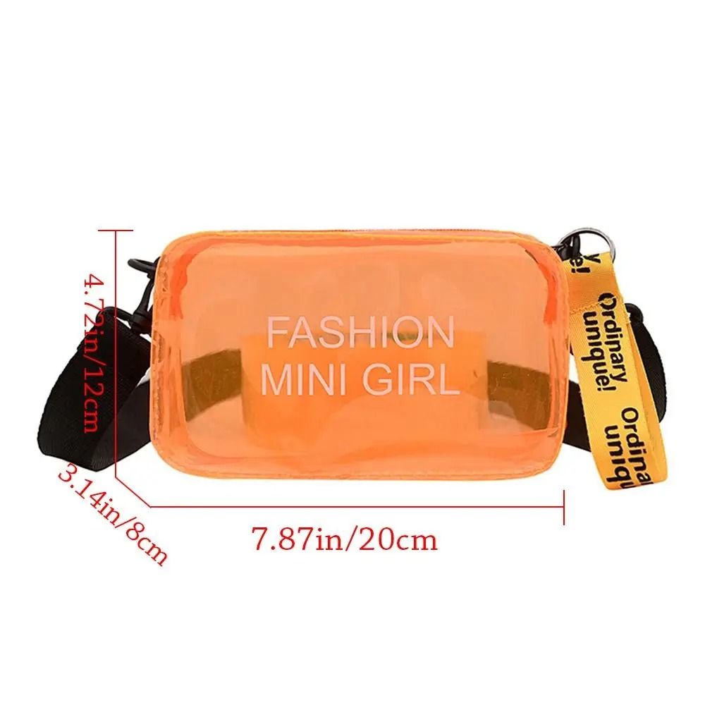 CandyClear Transparent PVC Crossbody Jelly Bag Mini Shoulder Tote