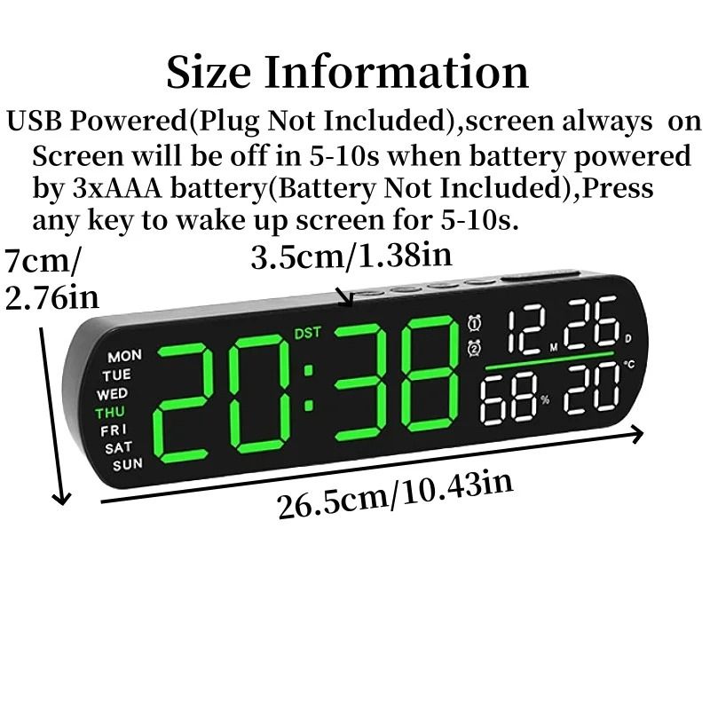 Wide-View Pro Digital Smart Clock The Ultimate All-in-One Desk Station