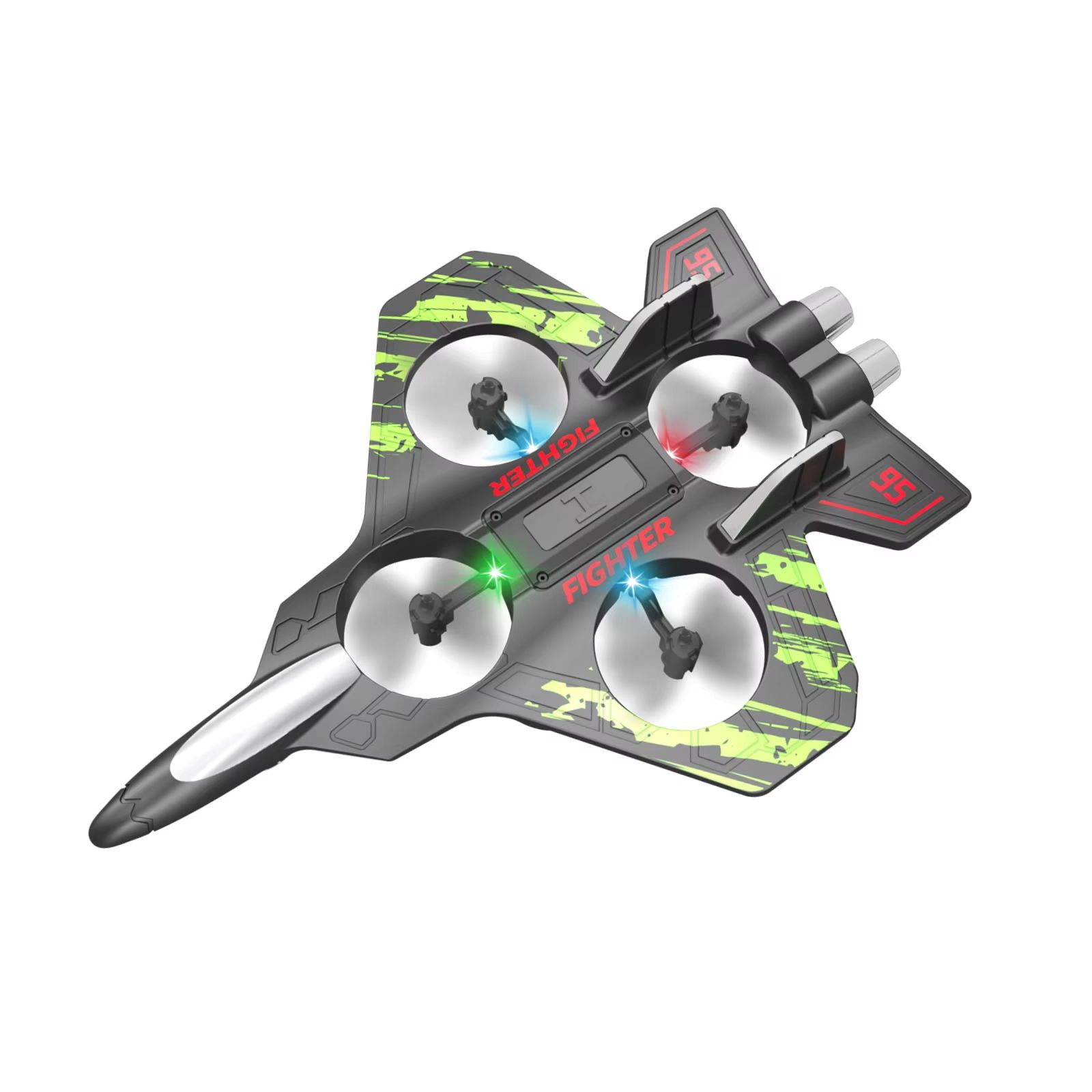 SkyRider RC Jet Plane – 2.4G Remote Control Foam Fighter with Lights & Stunt Action