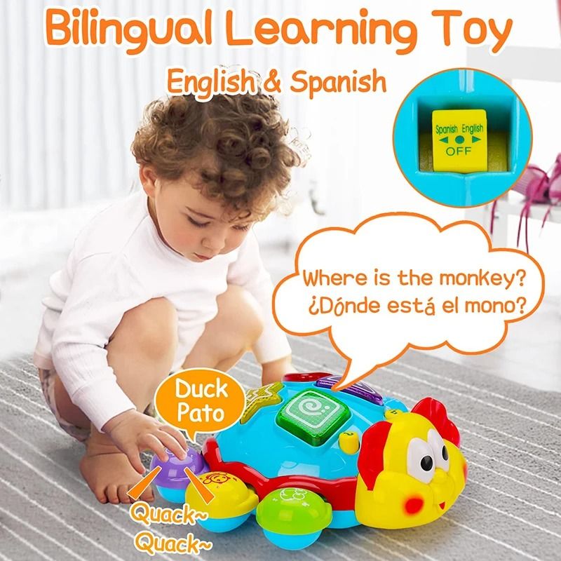 Baby Crawling Toy Musical Walking Light Up Bilingual Learning Toy