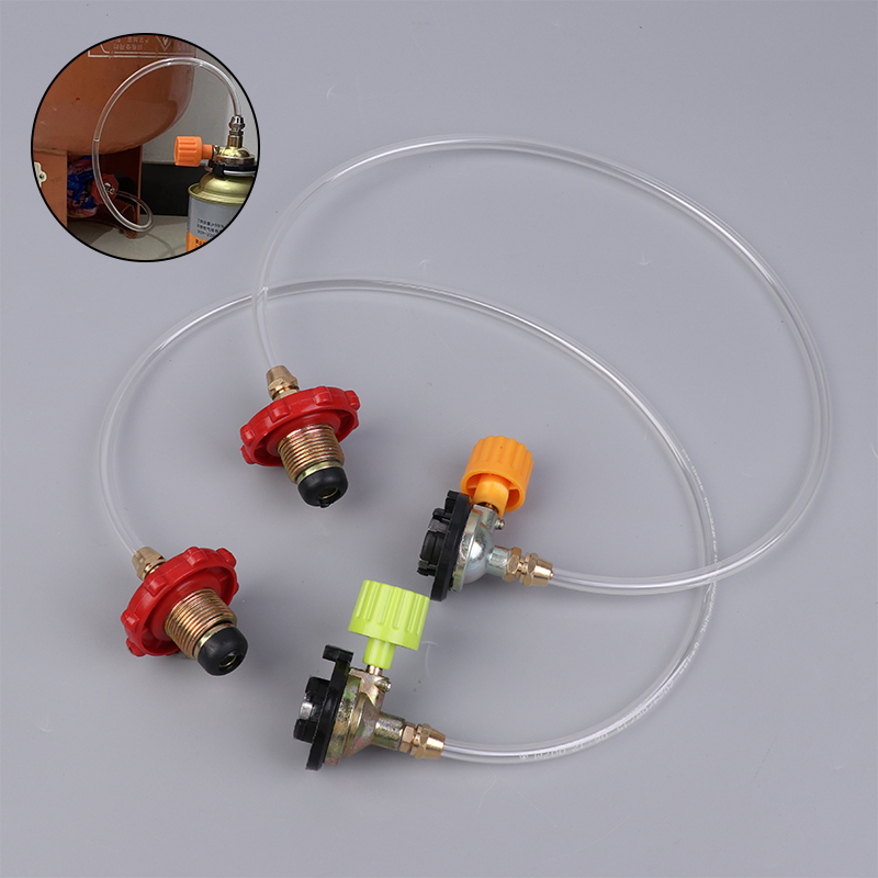 Portable Camping Gas Refill Adapter Valve for Cassette & Butane Canisters