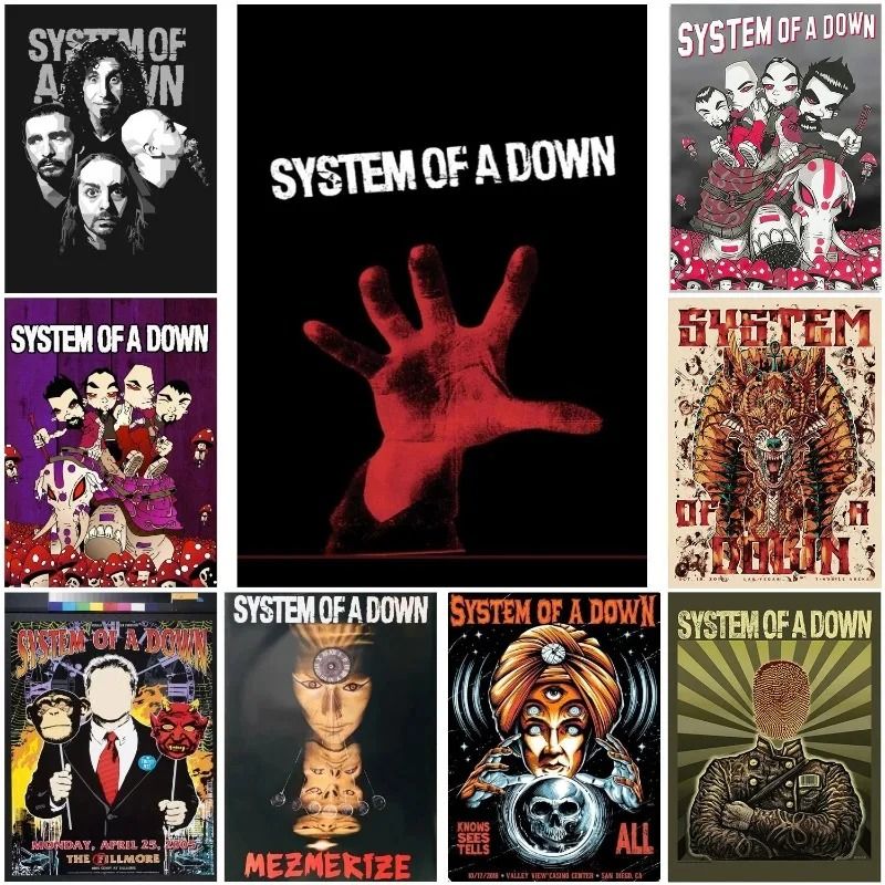 System of a Down Music Album Canvas Poster Rock Band Wall Art Decor