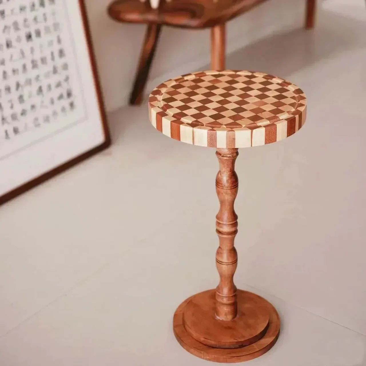 Vintage Carved Wood Applique Decorative Column Spindle Ornament for Furniture and Home Decor