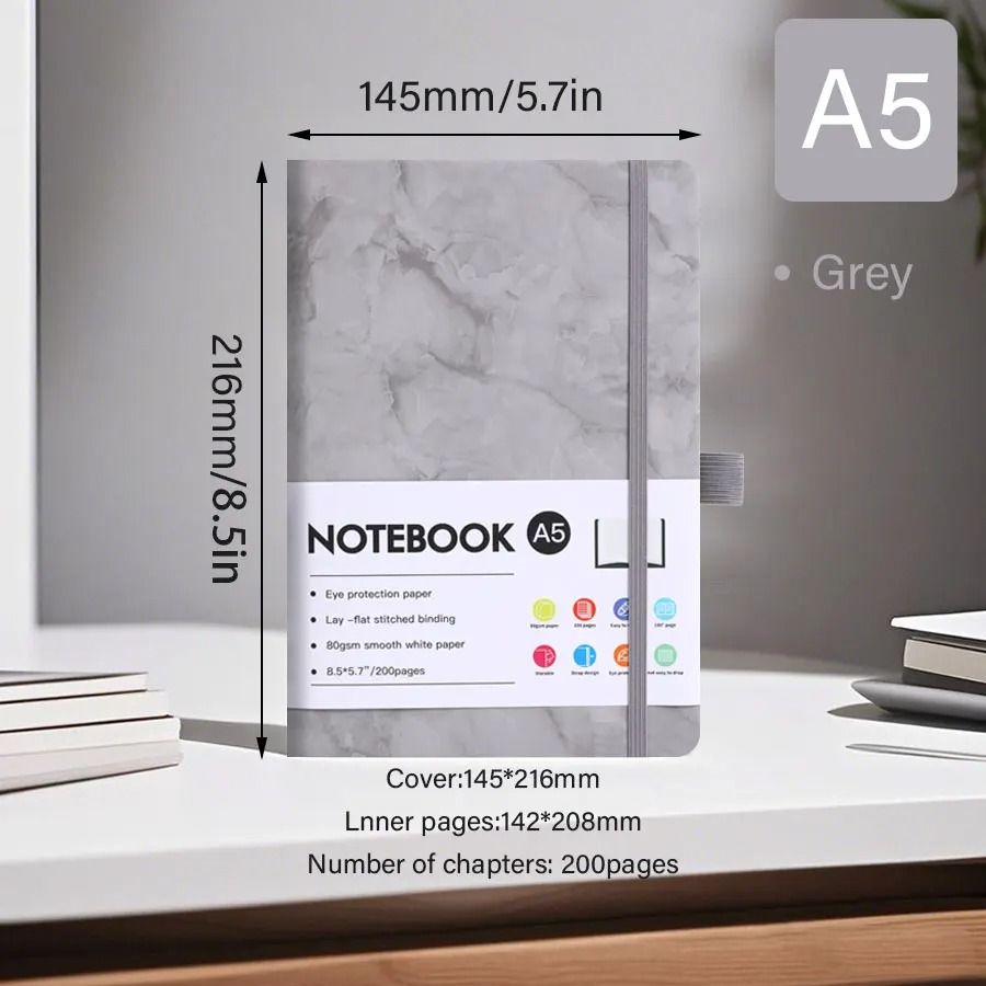 Professional A5 Paper Notebook – Thickened Page Executive Planner & Compact Lightweight Office Journal