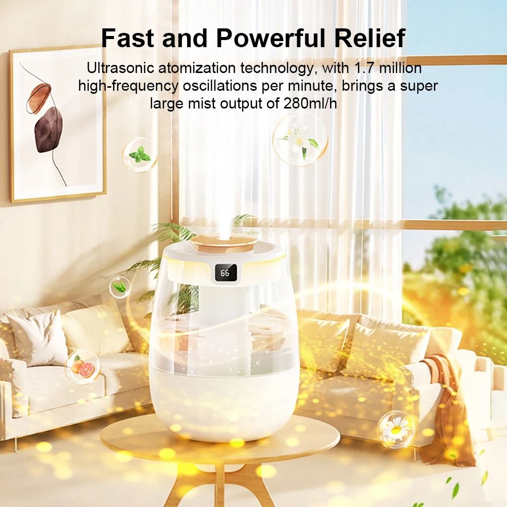 1300 ML Aroma Humidifier Double Spray Essential Oil Diffuser USB Air Humidifier with Light