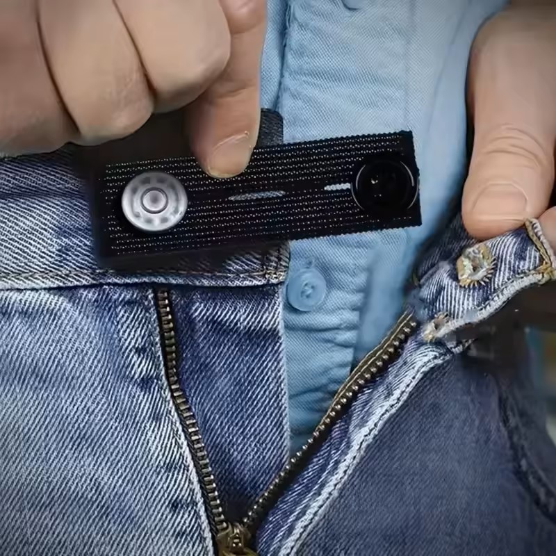 Unisex Pant Extender Belt Waist Band for Trousers Jeans Maternity Button Hooks Sewing Supplies Garment