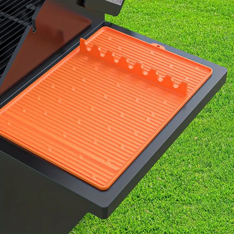 Silicone Grill Mat with Utensil Holder