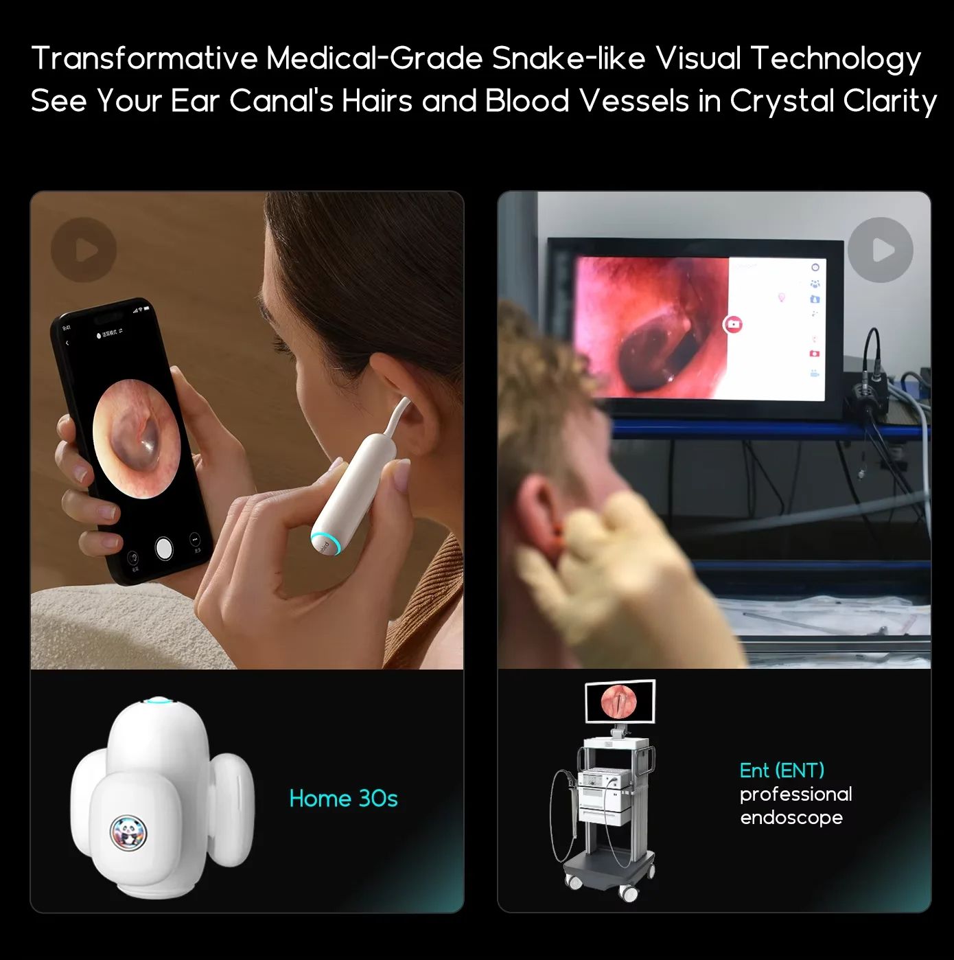 Visual Ear Wax Remover, Family Ear Care Assistant Kit for Children, Elderly & Lover, Camera & UV Sterilizing Ear Clean
