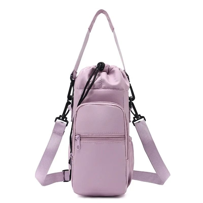 Insulated Water Bottle Carrier with Phone Pocket and Adjustable Strap