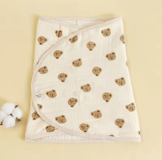 CalmNest Anti Startle Baby Swaddle Wrap Cotton Muslin Blanket