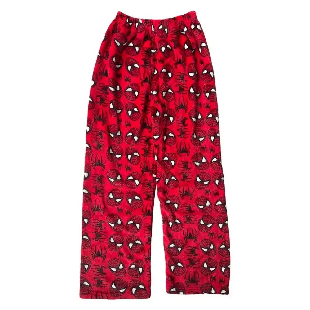Y2K Cartoon Pajama Pants Soft Flannel Sleepwear Home Trousers