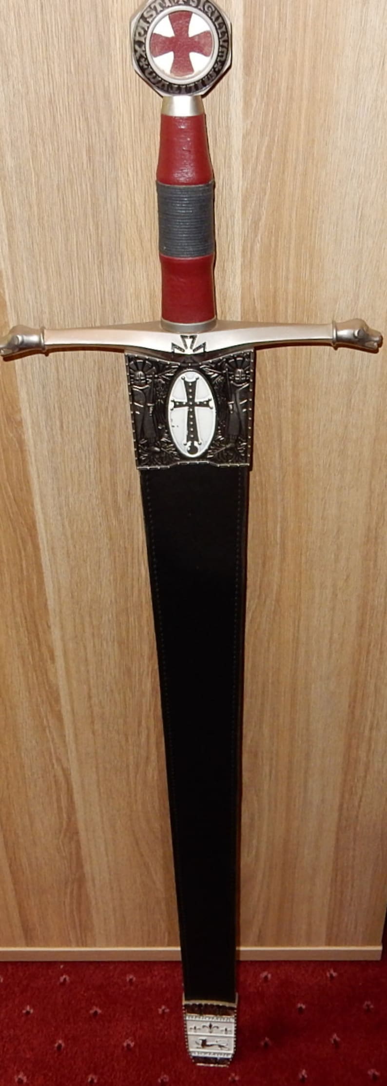Impressive Masonic Knights Templar Sword 40 Inch Ceremonial Regalia with Scabbard