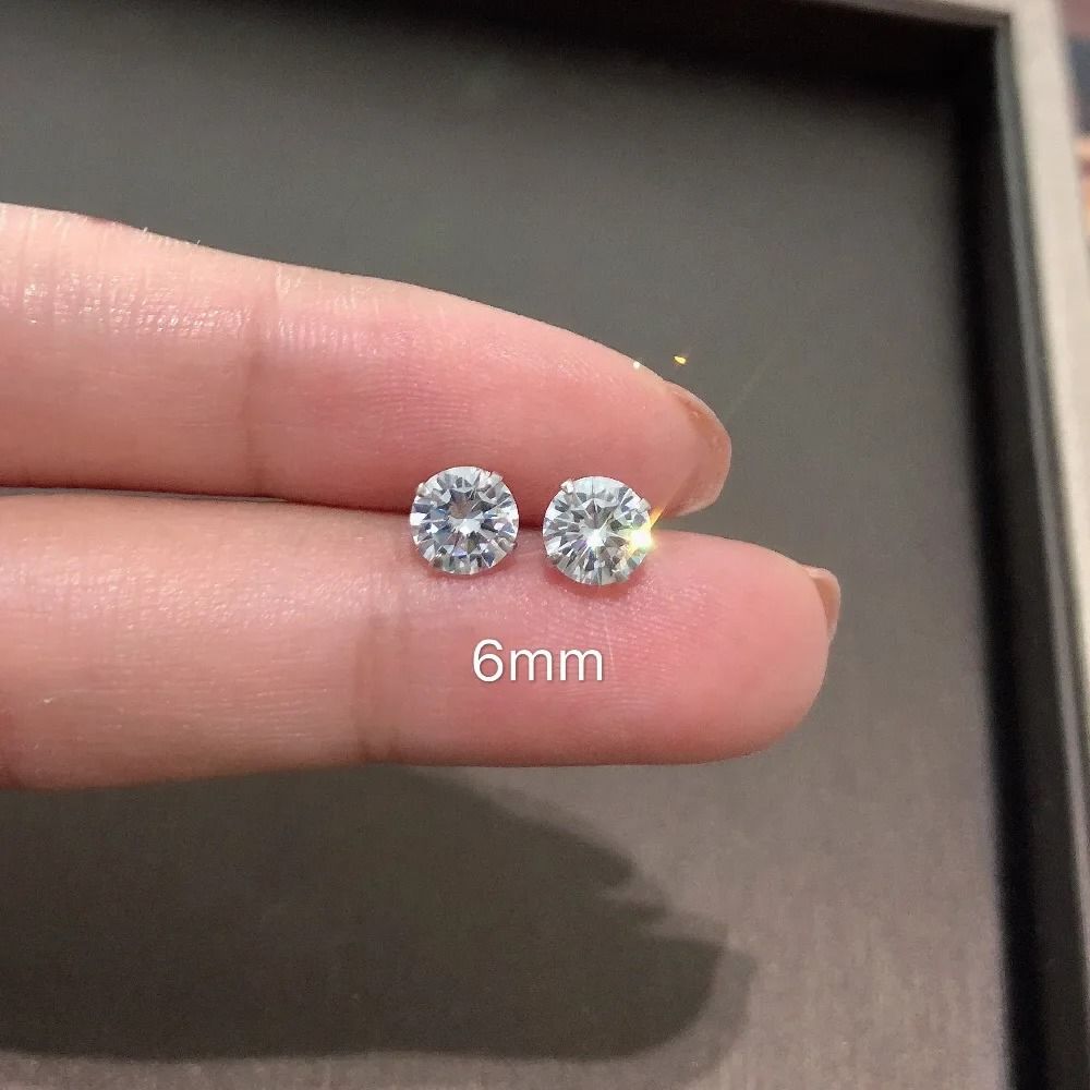 925 Sterling Silver Tiny Crystal Stud Earrings