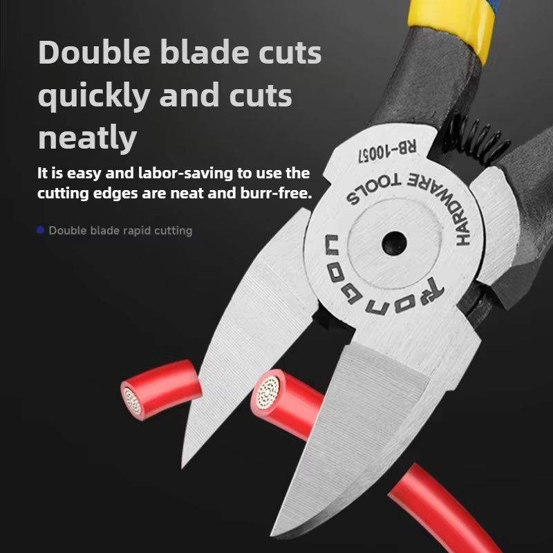 Professional 5/6/7 Inch Wire Stripping Pliers – Electrician Side Cutter & DIY Cable Nipper