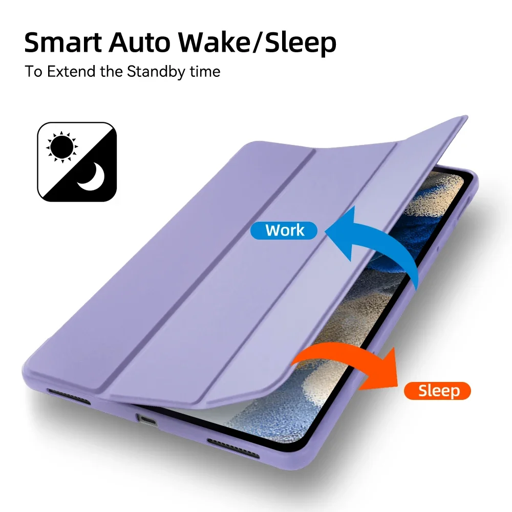 Slim PU Leather Case Fit Samsung Galaxy Tablet with Smart Auto Sleep Wake Function & Adjustable Stand Cover